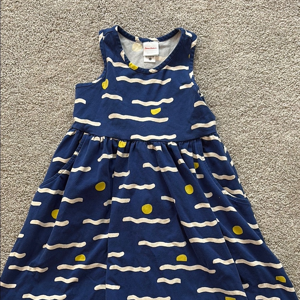 Hanna Andersson Blue and White Sleeveless Sundress